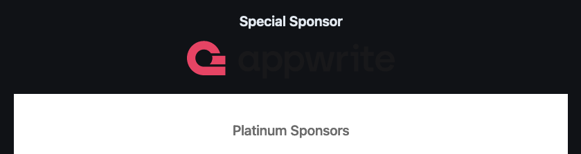 Screenshot of the issue observed on dark mode on GitHub, where the 'Special Sponsor' name isn't readable